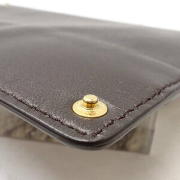 FENDI Accessory Pocket Peekaboo Python Calf Leather Beige Tan Brown main image 1